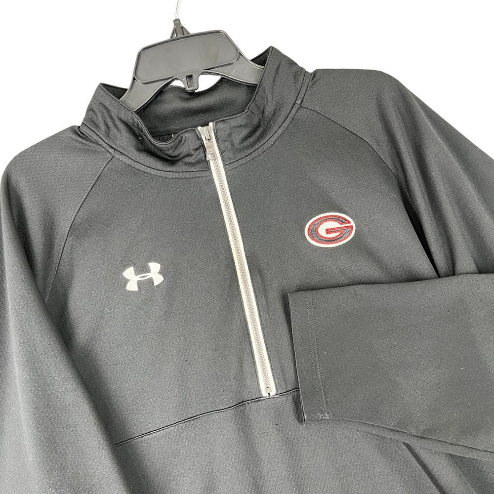 Georgia Bulldogs 1/4 Zip Pullover Men 2XL Under Armour Loose University Workout